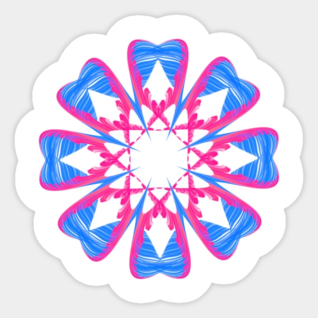 Pink and blue mandala Sticker by Meo Design